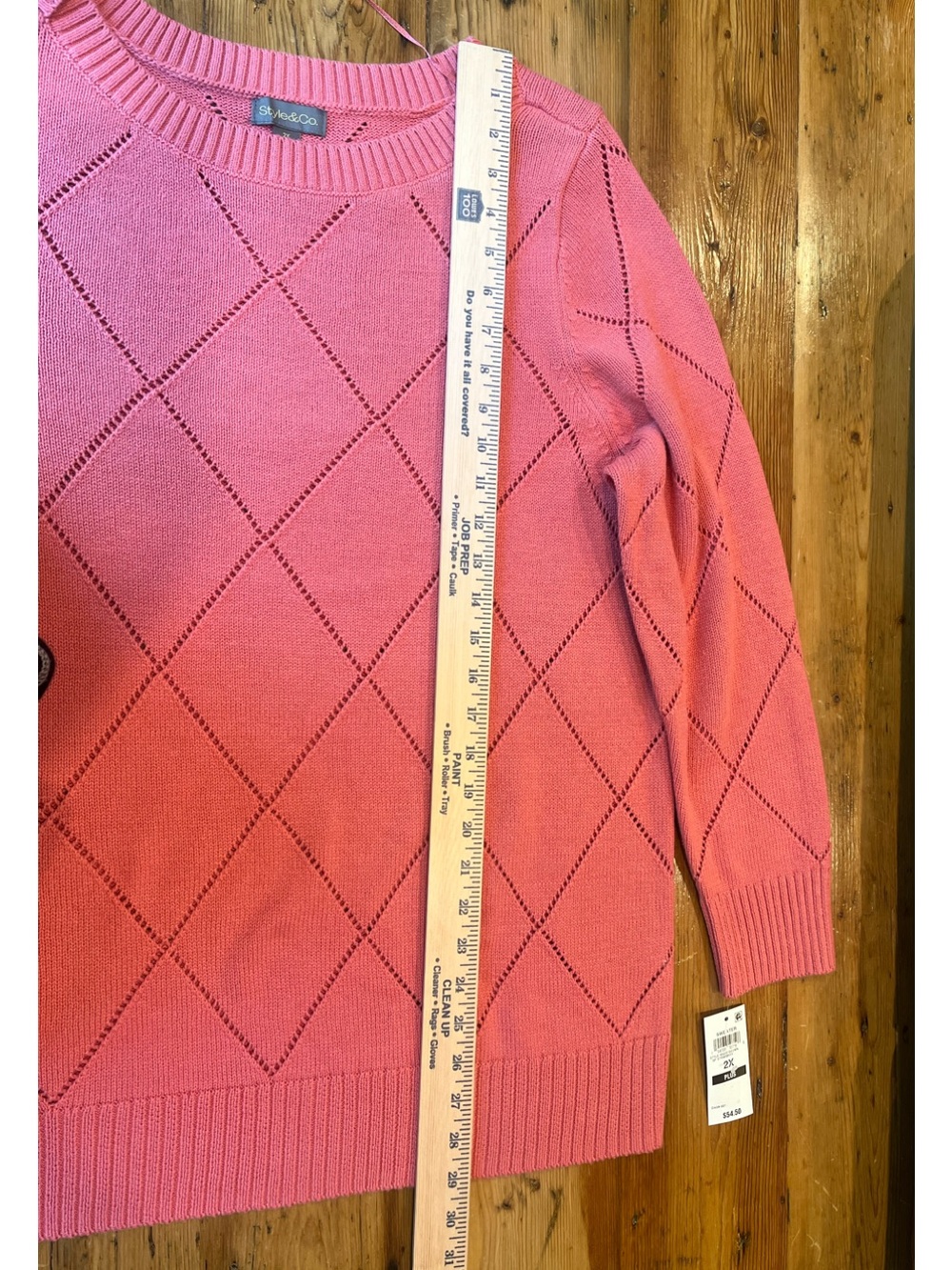 Classic Pointelle Pink Boat-Neck Sweater Preppy Classic NWT - Picture 8 of 8